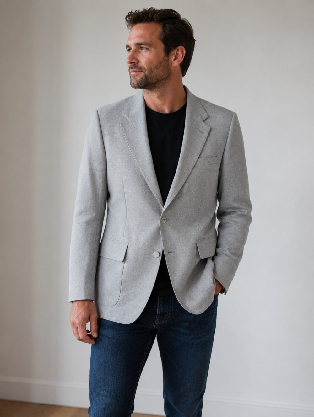 Levi's Action Suit Men's Light Gray Two-Button Blazer Size 40R